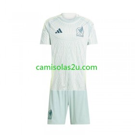 Camisolas de futebol México Copa America Criança Equipamento Alternativa 2024 Manga Curta